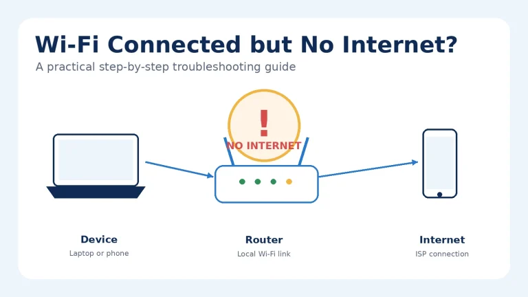 Wi-Fi Connected but No Internet? 12 Fixes That Actually Work